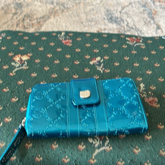 Hello Kitty lounge fly wallet, snap closure with extra zipper part turquoise - Picture 9 of 9